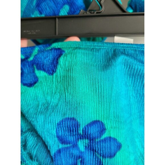 VTG Athena Blue Bikini Swimsuit Push Up Top High Cut Bottom Bathing Suit 8 - Picture 4 of 6